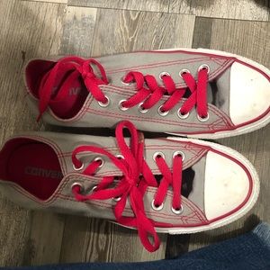 Pink and grey converse